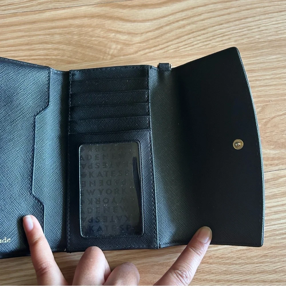 kate spade Black Leather Satchel Wallet